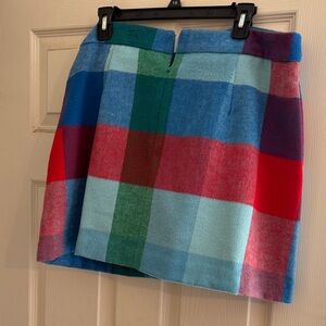 Colorful Plaid Wrap Mini Skirt